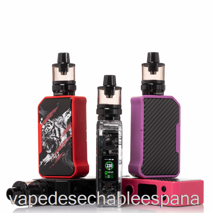 Vape España Dovpo Mvp 220w Kit De Inicio Fibra De Carbono Transparente